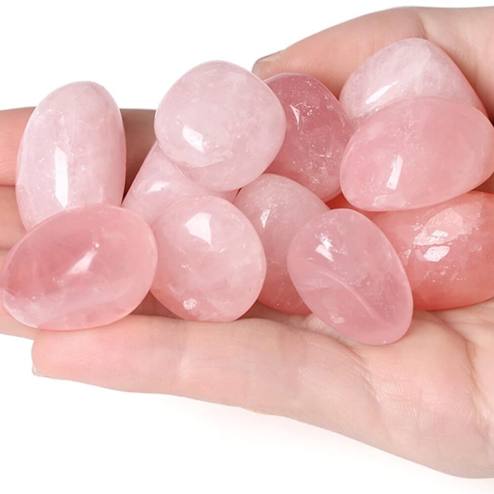 Rose Quartz Tumbled Polished Natural Healing Crystals Stones Bulk Rocks Stones C - Picture 2 of 7